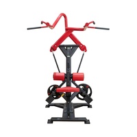 Equipo de fitness comercial: Máquina de remo alto con carga de placas para entrenamiento de espalda y dominadas