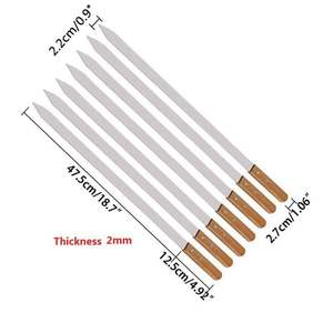 Kit de brochettes de barbecue jetables et durables en acier inoxydable – Outils de barbecue pour Koobideh, style persan, arménien, turc - Product Image 5