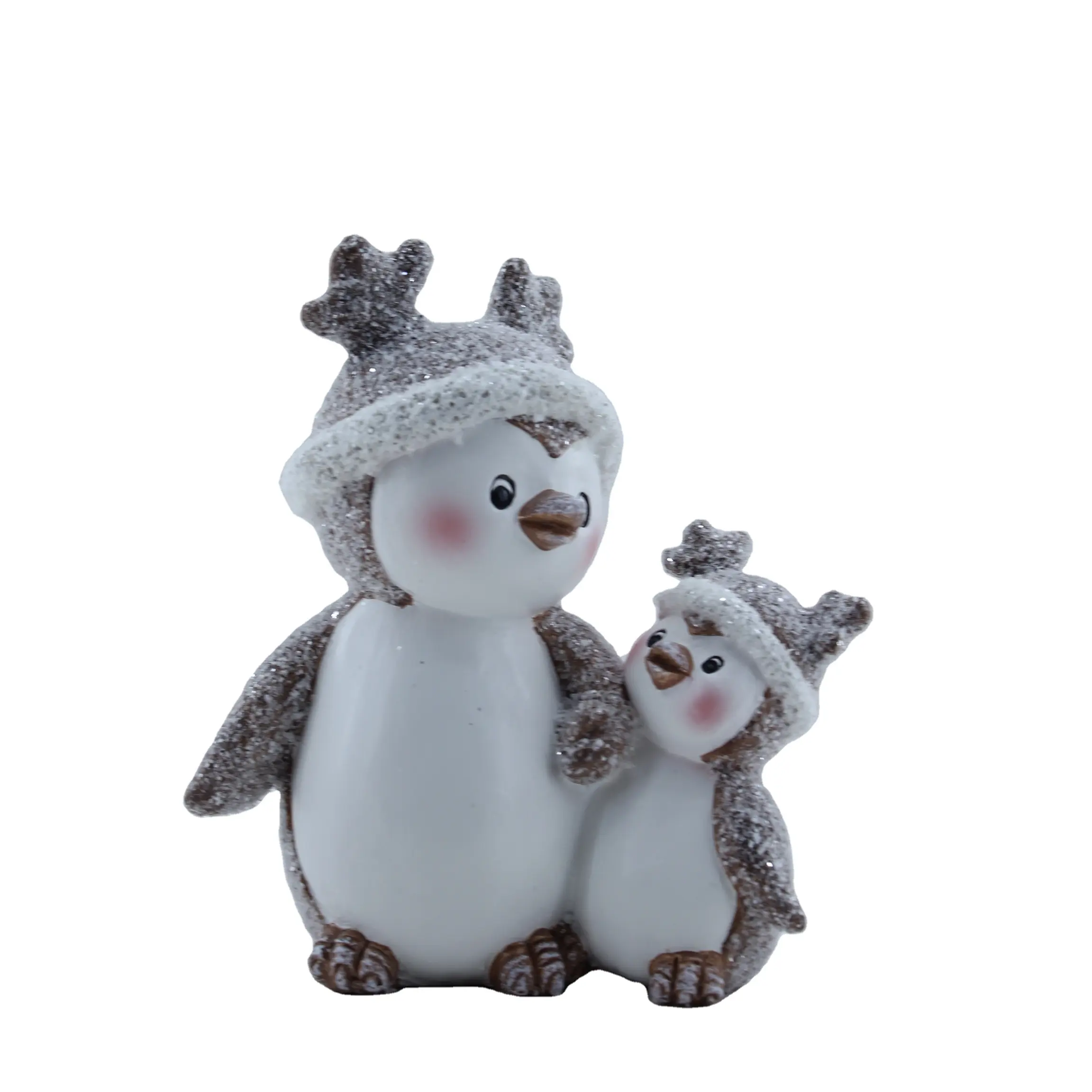 Decoration For Gift Christmas Resin Statue Love Animal Penguin Gift Craft Molds Home Decoration Factory Cheap Price Hot Selling New For Sale Indoor