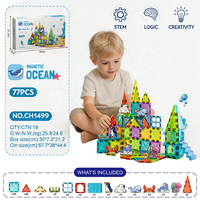 Bloques de Construcción Magnéticos de 5.5CM, Juguetes Educativos STEM de Animales Marinos, Dinosaurios, Trenes y Aviones, Venta al Por Mayor para Niños