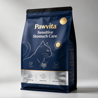 Sachet Doypack PE Personnalisé de Qualité Alimentaire Anti-Dégradation avec Fermeture Éclair pour Aliments Secs pour Animaux de Compagnie, Emballage d'Expédition E-commerce