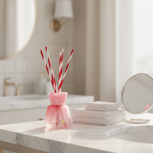 Ensemble de flacons diffuseurs vides en verre gaufré haut de gamme pour parfum, 60 ml, pour bureau et maison, collection 2022-2024, par le fabricant Hetras - Product Image 1