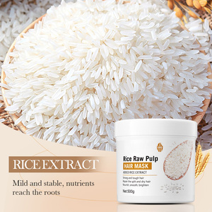 Crema Capilar de Queratina de Arroz Orgánica Natural al por Mayor para Reparación Nutritiva del Cabello, Mejora la Bifurcación, Hidratación Esponjosa de Spa, Pulpa de Arroz Cruda - Product Image 4