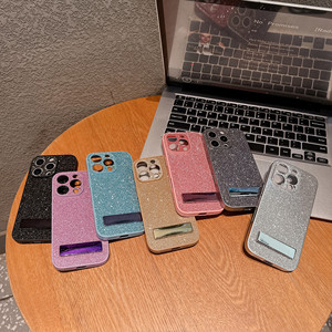 Lấp lánh tự động khóa long lanh chân đế trường hợp điện thoại cho iPhone một cú nhấp chuột có thể gập lại phụ kiện - Product Image 1