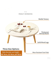 Ensemble de table basse et de table à thé en bois de luxe moderne, écologique, durable, facile à nettoyer, portable, meubles de salon