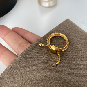 Anneaux multi-couches doux et creux réglables pour femmes, bijoux tendance minimalistes - Product Image 2