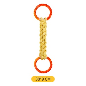 Jouet à mâcher <span class=keywords><strong>pour</strong></span> <span class=keywords><strong>chien</strong></span> en corde de coton tressée à la main, double anneau, nœud en épi de <span class=keywords><strong>maïs</strong></span>, <span class=keywords><strong>pour</strong></span> le nettoyage des dents - Product Image 4