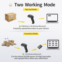 Escáner de Código de Barras Portátil Xincode 2D, Escanea Códigos de Barras, Sensor Inalámbrico de 2.4G, Lector de Códigos QR, para Supermercados y Almacenes, en Venta, Modelo X-9700L