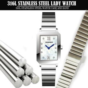 Reloj de Cuarzo Cuadrado de Lujo OEM para Damas, Mujeres y Niñas, Logotipo Personalizado, Esfera de Nácar Blanco, 23*37mm, Movimiento de Acero, Correa de Cuero - Product Image 5