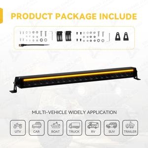 Stock 8 pulgadas de una sola fila impermeable barra de luz LED nuevo UTV ATV RZR Can Am parachoques parrilla Bull Bar 4x4 DRL Pod Spot Light - Product Image 6