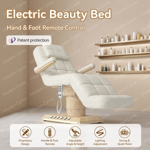 Fauteuil de <span class=keywords><strong>beauté</strong></span> électrique Madamcenter, beige, pour spa, extensions de cils, clinique esthétique, mobilier hydraulique, lit de soin du visage, Cama Facial - Product Image 2