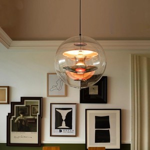 Nordic Modern Round Planet Chandelier E27 <b>Led</b> Single Head Pendant <b>Light</b> For Study Room Dining <b>Bar</b> Decorative Lighting - Product Image 2