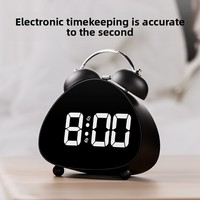 YQOIU YQ-8898 Schüler- und Kinderwecker LED-Digitalanzeige Mechanischer Gong Extrem Lauter Alarm ABS-Acrylglas Modern