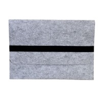 Funda de Fieltro Suave para Portátil con Logotipo Personalizado, Cierre Elástico, Organizador de Oficina Ligero para Kits de Bienvenida para Empleados