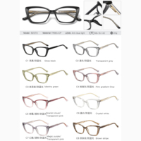 MS 82273 Femmes Lunettes De Luxe Monture de lunettes Prescription Bleu Lumière Blocage Optique Coloré Élégant Montures de lunettes