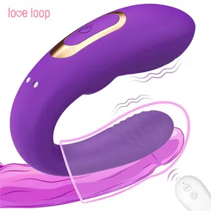 Love Loop stimulasi klitoris G Spot Vagina bentuk U mainan seks tak terlihat dapat dipakai pengendali jarak jauh Vibrator terbaik untuk pasangan