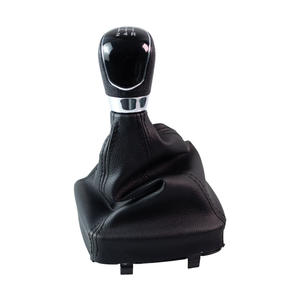 Poignée de levier de vitesses Ford Mondeo Mk4, cache-poussière en cuir, manuelle, 5 ou 6 vitesses, ergonomique, noir argenté - Product Image 1