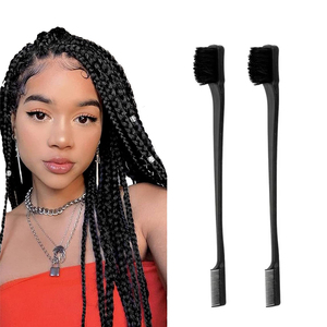 หวีแต่งขนตาแบบสองด้าน2อิน1หวีควบคุมเส้นผมส่วนตัวหวีผมขอบทองแปรงผมเรียบ - Product Image 1