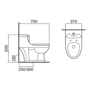 공장 직매 원피스 세라믹 WC 화장실 양질 욕실 위생 용품 사이포닉 S 트랩 화장실