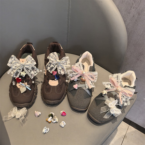 Nieuwe zoete kant strik sneakers schoenbedels afneembare hart ster schoenveters decoraties voor <span class=keywords><strong>ballet</strong></span> core stijl - Product Image 1