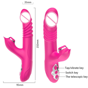 Vibradores de Conejo de Doble Motor al por Mayor, Consolador con Movimiento de Empuje, Estimulador de Punto <span class=keywords><strong>G</strong></span>, Masajeador <span class=keywords><strong>2</strong></span> en 1, Juguetes Sexuales para Mujeres - Product Image 4