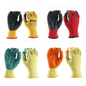 Guantes de Trabajo con Certificación EN388, Guantes de Seguridad Industriales Personalizados de Poliéster de Calibre 10 con Recubrimiento de Látex Arrugado - Product Image 6