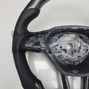 Volant de voiture en cuir perforé en fibre de carbone pour Skoda Octavia – Offre spéciale - Product Image 6