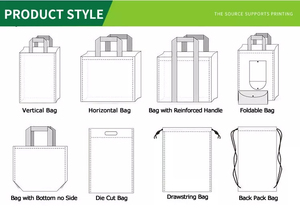 Sac fourre-tout de haute qualité en tissu non tissé laminé avec logo personnalisé, réutilisable pour les courses, l'épicerie, les chaussures et l'emballage - Product Image 6