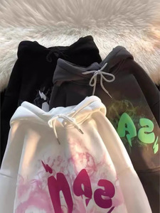 Personalizado de los hombres holgado Zip-Up Puff impresión Sudadera con capucha Streetwear Algodón Drop Shoulder 3D Prosses Washed Technics - Product Image 4