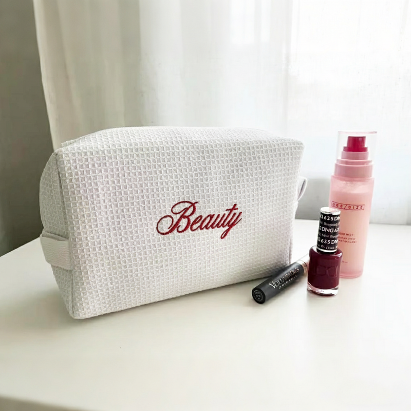 OEM Waffle Embroidered Bag Cotton Custom