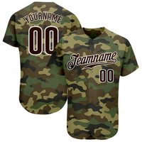 Vente en gros d'usine, t-shirts de baseball personnalisés pour hommes, camouflage bleu, maillots de baseball en mesh sublimés pour jeunes garçons, camouflage