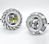 Phare LED pour moto Hot Wheels Double Angel Eyes Aperture, lumière de moto Devil Eye multicolore laser 12V 2000LM