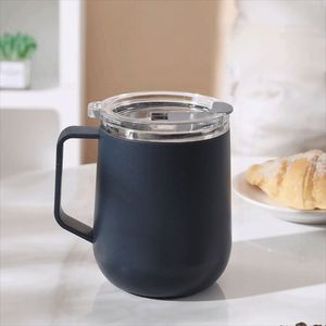 Mug isotherme en acier inoxydable 304 de 12 oz avec poignée et couvercle anti-fuite – Performance thermique de 6 à 12 heures - Product Image 4