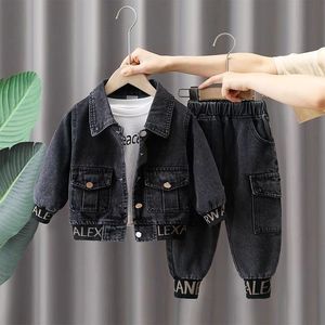 Bộ quần áo trẻ em phong cách Hàn Quốc, thời trang thường ngày, bộ hai mảnh cho bé trai đẹp trai 6 tuổi, màu xanh dương, bộ đồ thể thao & dã ngoại - Product Image 2