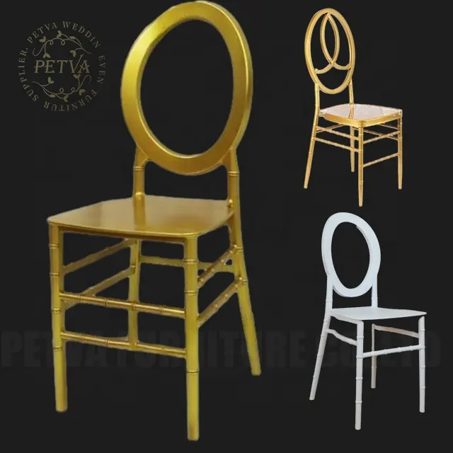 Wholesale gold stackable round back acrylic chair wedding chair wedding chairs and tables for event used