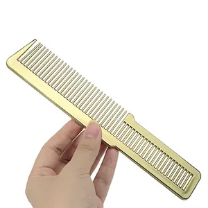High quality Salon Hair Comb Electroplating Rainbow Brush Clipper Oil Head Hair Styling Hairdressing Comb