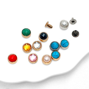 Matériaux pour accessoires vestimentaires DIY, accessoires de bagages, ceintures, sacs, rivets, casquettes, clous de fixation, turquoise et accessoires de fixation par collage. - Product Image 3