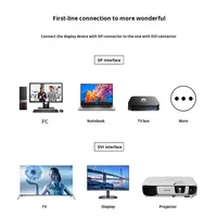 Cable DisplayPort a HDTV DVI VGA de 1.8 m, 3 Tipos Opcionales, DP a HDTV 4K 1080P, Adaptador Convertidor de Monitor DVI VGA para PC y Portátil