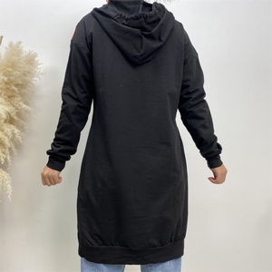 6194 #   Blusa con capucha de algodón grueso para otoño e invierno, blusa deportiva cálida de manga larga para mujeres musulmanas, con bolsillos laterales grandes, 3 colores - Product Image 2