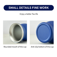 Mug à thé en acier inoxydable de 280 ml au design personnalisé, tasse à yerba mate classique, paille bambilla, brosse, tasse à thé mate imprimée