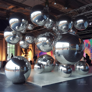PVC Inflatable Shiny Mirror Balls Reflective Lightweight <b>Decoration</b> <b>Balloons</b> Customized PVC Inflatable Shiny Mirror Balls Reflec - Product Image 2