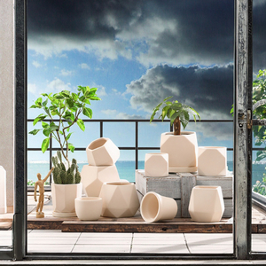 Pots à fleurs classiques en céramique d'argile pour <span class=keywords><strong>cactus</strong></span> et succulentes avec trous de drainage pour jardin et sol - Product Image 3
