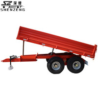 Remorque à benne basculante complète remorque agricole OEM à 4 roues à essieu unique remorque utilitaire à double essieu