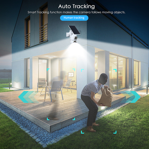 Système de sécurité CCTV 4 canaux avec vision nocturne, <span class=keywords><strong>NVR</strong></span> LCD, caméra IP WiFi domestique, système de panneaux solaires basse consommation, carte SD Cloud - Product Image 4