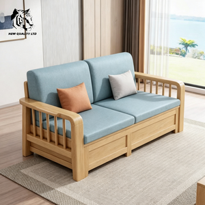Fournisseur direct d'usine, prix les plus bas, OEM ODM, stock important prêt à être expédié, canapé moderne, nouveau mobilier de salon tendance, canapé en bois avec rangement. - Product Image 5