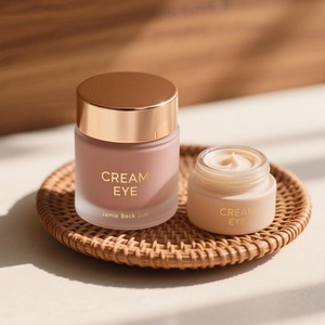 Nouvel emballage cosmétique en verre 30g 50g 1oz, pot de crème pour soins de la peau de luxe à large ouverture avec couvercles et bouchons dorés - Product Image 2