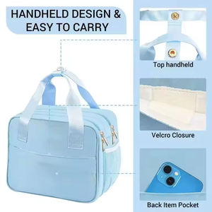 Sac isotherme pour lait maternel personnalisé avec logo, accessoires pour tire-lait, fermeture éclair étanche, sac de transport pliable pour tire-lait portable - Product Image 6