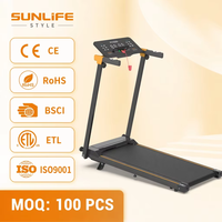 Tapis roulant électrique pliable multifonctionnel portable pour la maison, écran LED, vitesse de 1 à 12 km/h, capacité de charge de 100 kg