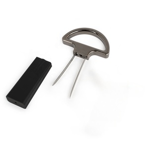 Expédition rapide <span class=keywords><strong>Tire</strong></span>-<span class=keywords><strong>bouchon</strong></span> vintage pour vin rouge en métal, ouvre-bouteille à deux dents en alliage de zinc noir - Product Image 3