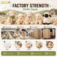 Peluche Agneau en Promotion pour Cadeaux de Pâques, Animal en Peluche Mouton Écologique, Couleurs et Logo Personnalisables, Faible MOQ, Délai de Livraison Rapide